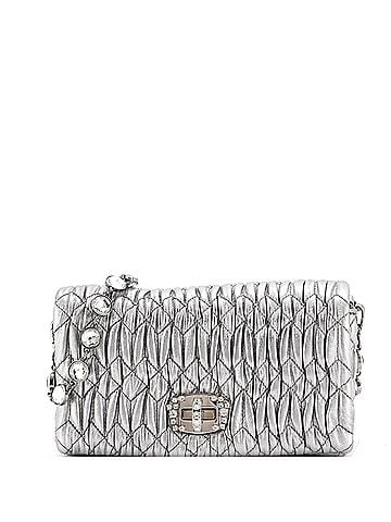 Miu Miu Crystal Clutch Matelasse Leather Small (view 1)