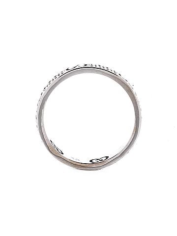 Gucci Icon Band Ring 18K White Gold with Pave Diamonds 4mm (view 2)