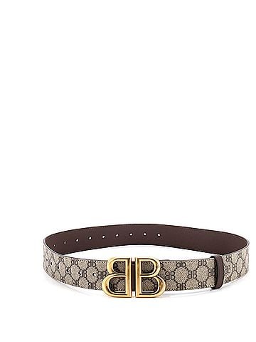 Balenciaga x Gucci The Hacker Project BB Belt BB Coated Canvas Wide (view 2)