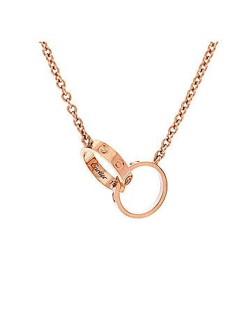 Cartier Love Interlocking Necklace 18K Rose Gold (view 1)
