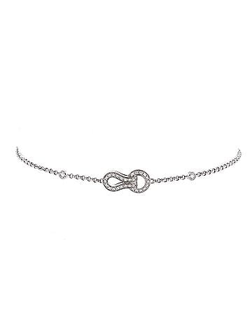 Cartier Agrafe Cable Chain Bracelet 18K White Gold with Diamonds (view 1)