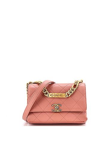 Chanel Bracelet On Chain Flap Bag Quilted Caviar Mini (view 1)