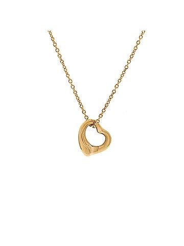 Tiffany & Co. Elsa Peretti Open Heart Pendant Necklace 18K Yellow Gold 11mm (view 1)