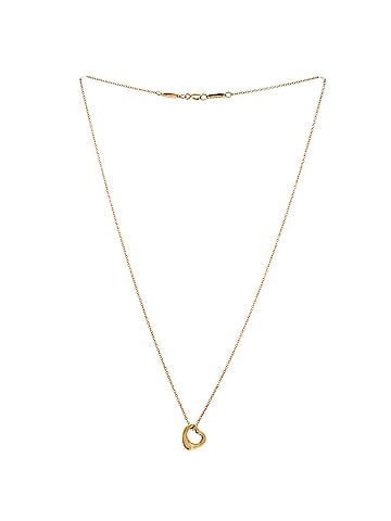 Tiffany & Co. Elsa Peretti Open Heart Pendant Necklace 18K Yellow Gold 11mm (view 2)