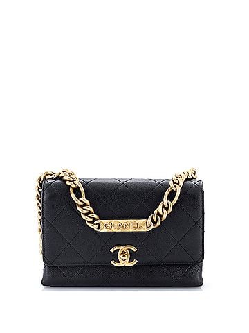 Chanel Bracelet On Chain Flap Bag Quilted Caviar Mini (view 1)