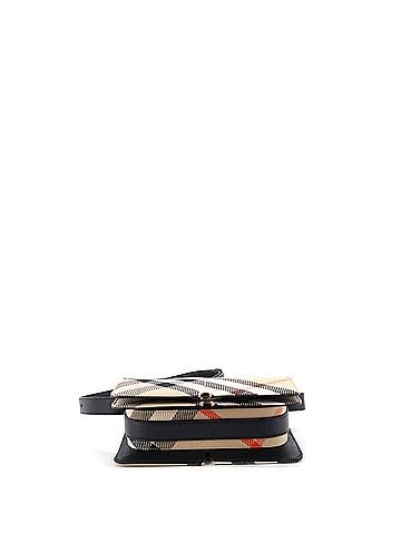 Burberry Snip Shoulder Bag Check Jacquard with Leather (view 2)