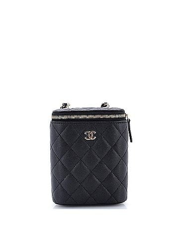 Chanel Vertical Classic Vanity Case with Chain Quilted Caviar Small (view 1)