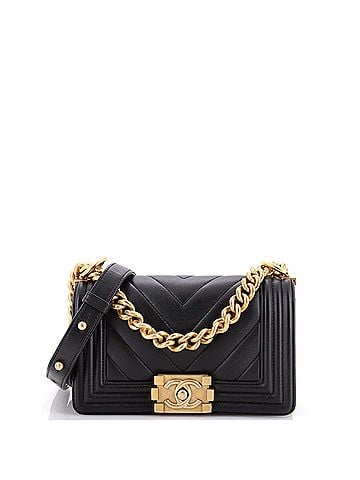 Chanel Boy Flap Bag Chevron Calfskin Small (view 1)