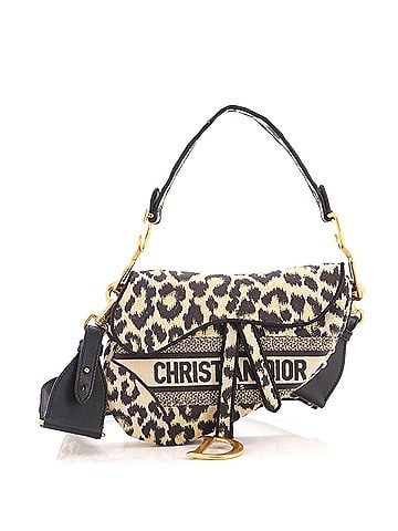 Christian Dior Saddle Handbag Mizza Embroidered Canvas Medium (view 1)