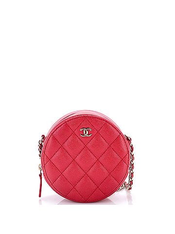 Chanel Round Clutch with Chain Quilted Caviar Mini (view 1)