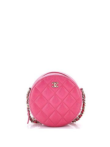 Chanel Round Clutch with Chain Quilted Caviar Mini (view 1)