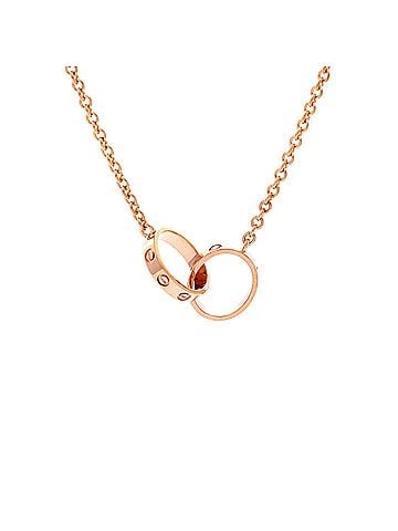 Cartier Love Interlocking Necklace 18K Rose Gold (view 1)