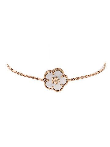 Van Cleef & Arpels Lucky Spring Plum Blossom Bracelet 18K Rose Gold and Mother of Pearl (view 1)