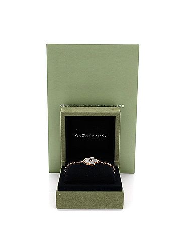 Van Cleef & Arpels Lucky Spring Plum Blossom Bracelet 18K Rose Gold and Mother of Pearl (view 2)