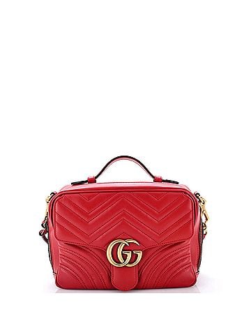 Gucci GG Marmont Zip Around Camera Bag Matelasse Leather Small (view 1)