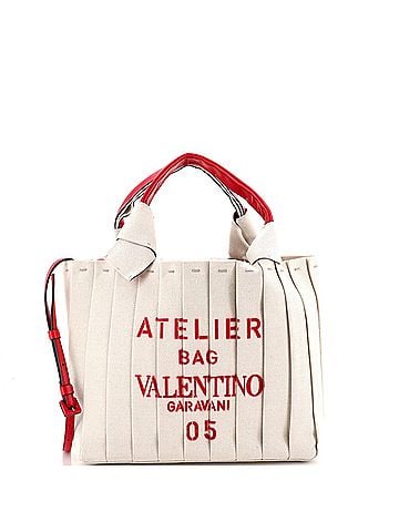 Valentino Garavani Atelier 05 Tote Pleated Canvas Medium (view 1)