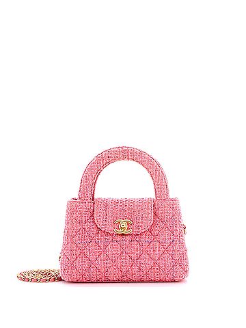 Chanel Kelly Top Handle Shopping Bag Quilted Tweed Mini (view 1)