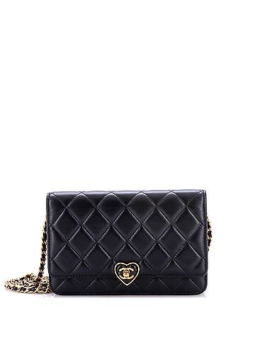 Chanel Coco Love CC Heart Wallet on Chain Quilted Lambskin (view 1)