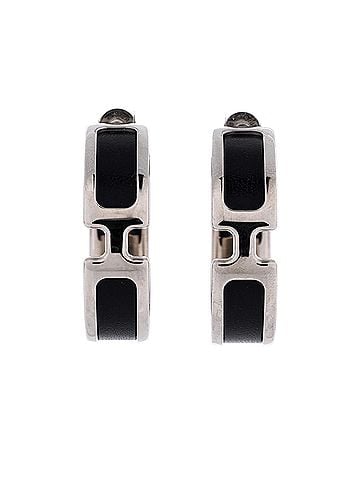 Hermès Olympe Hoop Earrings Metal and Leather (view 1)