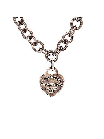 Tiffany & Co. Return To Tiffany Heart Tag Choker Necklace Sterling Silver (view 1)