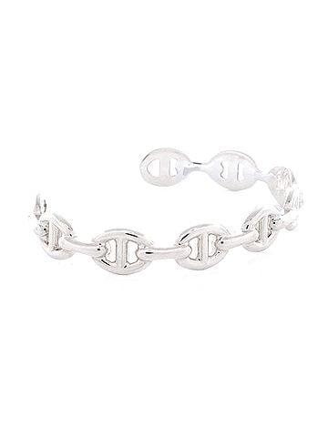 Hermès Chaine d'Ancre Enchainee Cuff Bracelet Sterling Silver Medium (view 2)