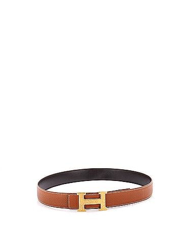 Hermès Constance Martelee H Reversible Belt Leather with Hammered Hardware Medium (view 2)