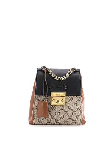 Gucci Padlock Backpack GG Coated Canvas and Leather Mini (view 1)