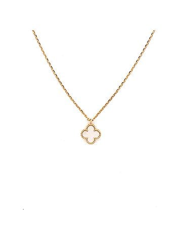 Van Cleef & Arpels Sweet Alhambra Pendant Necklace 18K Yellow Gold and Mother of Pearl (view 1)