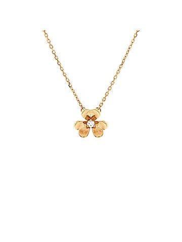 Van Cleef & Arpels Frivole Pendant Necklace 18K Yellow Gold and Diamond Mini (view 1)