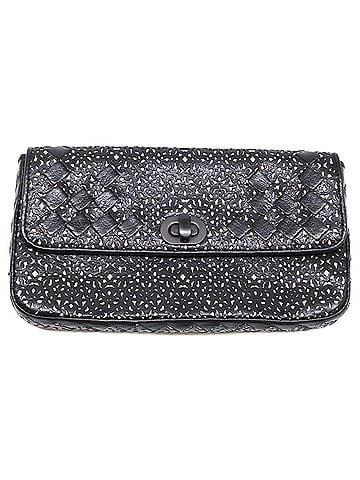 Bottega Veneta BOTTEGA VENETA Intrecciato Cut Leather Clutch Bag, Second Black, Women's (view 1)