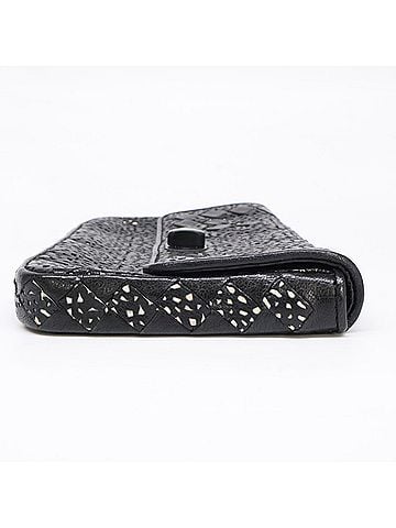Bottega Veneta BOTTEGA VENETA Intrecciato Cut Leather Clutch Bag, Second Black, Women's (view 2)