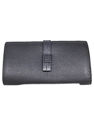 Loewe LOEWE Vertical Wallet Long (with coin purse) Black Women's (view 1)