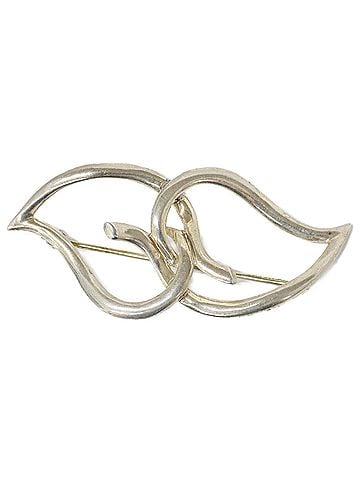 Tiffany & Co. TIFFANY&amp;Co. Tiffany SV925 Double Leaf Brooch, Silver, Women's (view 1)