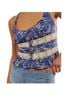 Free People Floral Blue Sleeveless Top Size L - photo 1
