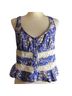 Free People Floral Blue Sleeveless Top Size L - photo 4