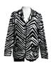 Chico's Animal Print Black White Jacket Size 12 - photo 1