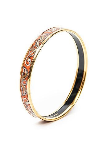 Hermes Leather Goods Enamel Bangle PM (view 1)