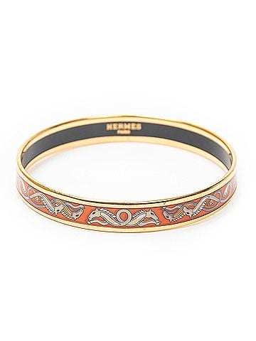 Hermes Leather Goods Enamel Bangle PM (view 2)