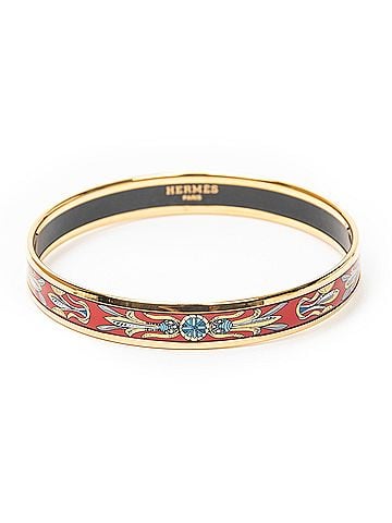 Hermes Leather Goods Enamel Bangle PM (view 2)