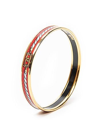 Hermes Leather Goods Enamel Bangle PM (view 1)