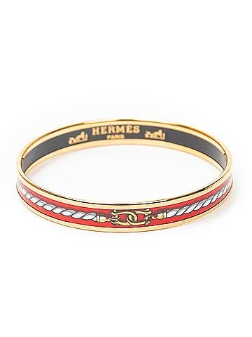 Hermes Leather Goods Enamel Bangle PM (view 2)