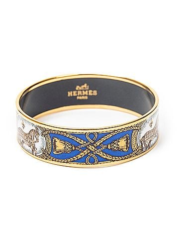Hermes Leather Goods Enamel Bangle MM (view 2)