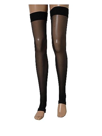 Dolce & Gabbana Black Sheer Nylon Thigh High Stockings Women's Socks (view 1)