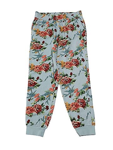 Alice + Olivia Alice + Olivia NYC Slim-Fit Joggers in Light Blue Cotton (view 1)