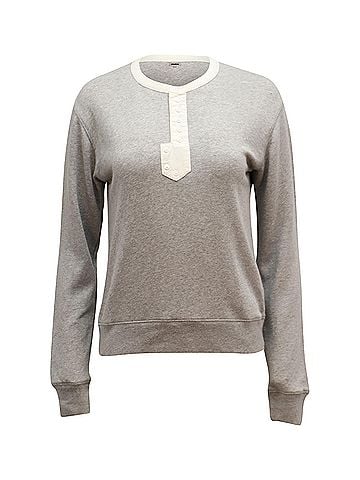 Zadig & Voltaire Zadig &amp; Voltaire Logo Long Sleeve Sweatshirt in Grey Cotton (view 1)