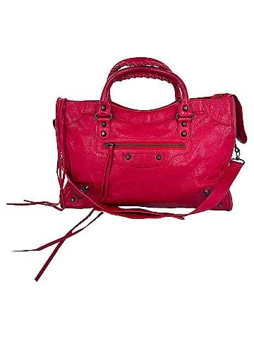 Balenciaga Balenciaga Medium Motorcycle City Shoulder Bag in Red Lamb Leather (view 1)