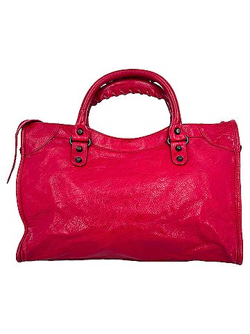Balenciaga Balenciaga Medium Motorcycle City Shoulder Bag in Red Lamb Leather (view 2)