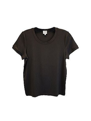 Giorgio Armani Armani Collezioni Crewneck T-shirt in Green olive Viscose (view 1)