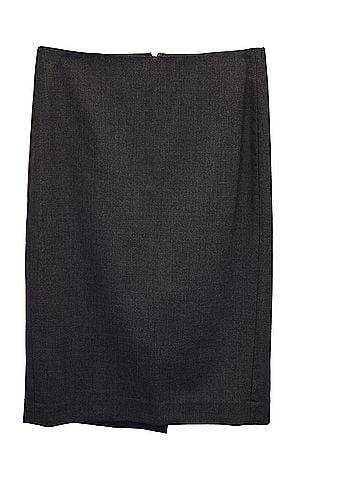 Theory Theory Pencil Skirt in Charcoal Wool (view 1)