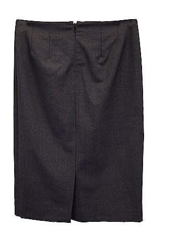 Theory Theory Pencil Skirt in Charcoal Wool (view 2)